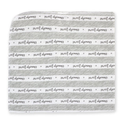 Rose Textiles 4-Pack Receiving Blanket – Grey Sweet Dreams