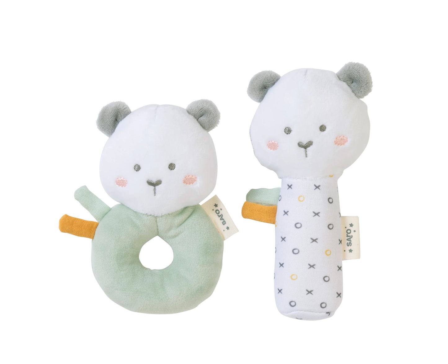 Saro Rattle Ring + Squeaker Set