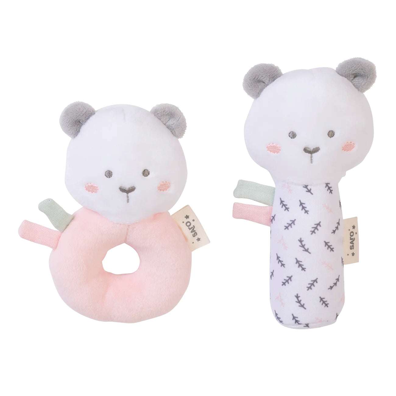 Saro Rattle Ring + Squeaker Set