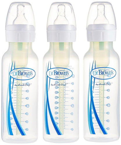 Dr. Brown's PP Options, paquete de 3 botellas estrechas, 8 oz, transparente