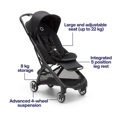 buy bugaboo stroller Bugaboo Butterfly Stroller (Midnight Black)