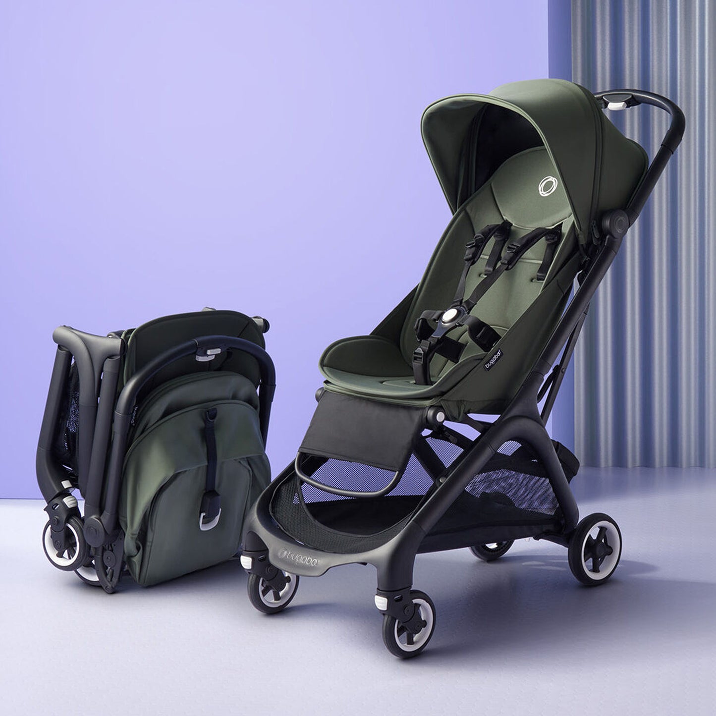 green bugaboo butterfly Bugaboo Butterfly Stroller (Midnight Black)