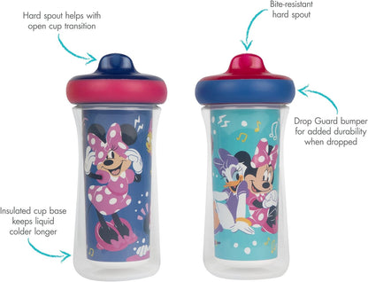 Copos com canudinho isolados da Disney Minnie Mouse do primeiro ano 