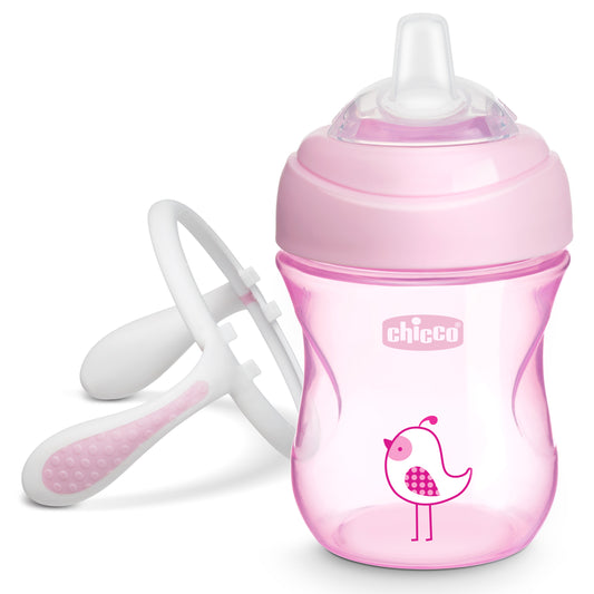 Chicco Silicone Spout Transition Sippy Cup 7oz, 4m+