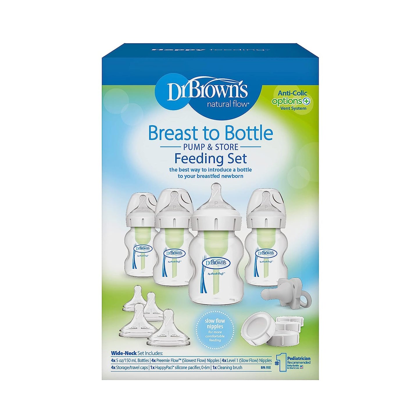 Dr. Brown's Breast to Bottle Pump & Store Feeding Set