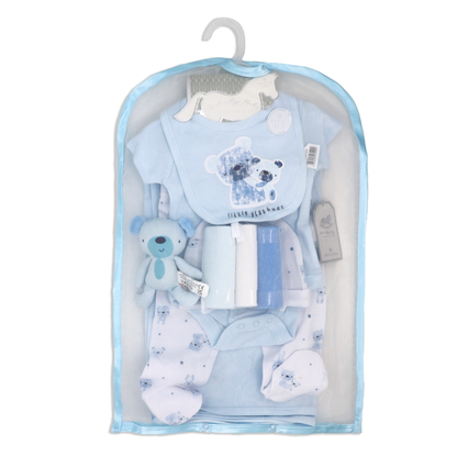 Rose Textiles Hug Me Bear Boy 10-Piece Take Me Home Mesh Bag Set