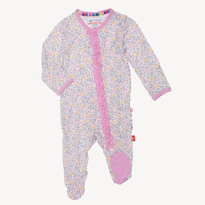 Magnetic Me Pink Amelia Footie with Ruflle