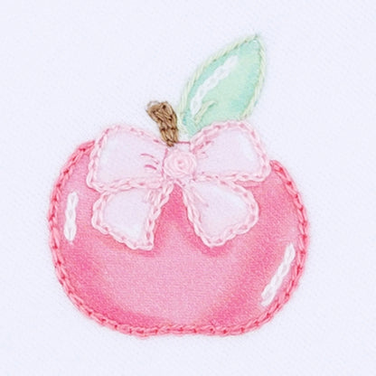 Magnolia Apple of my Eye Embroidered Ruffle Footie