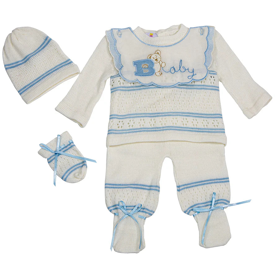 Karela Knitted Set Ivory Bear