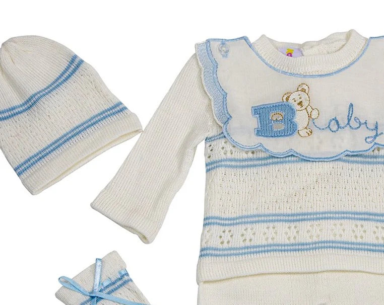 Karela Knitted Set Ivory Bear