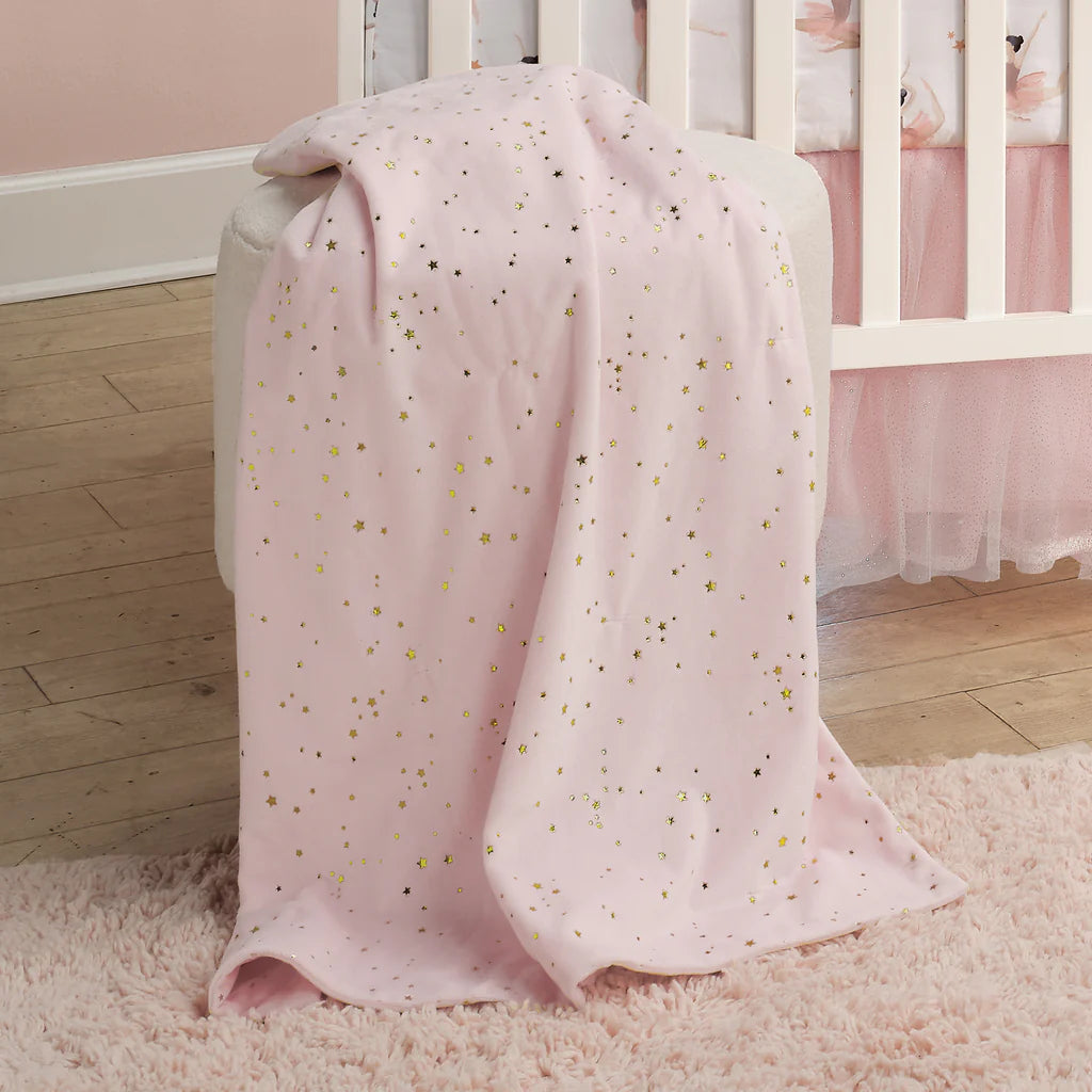 Ballerina Baby Pink 3-Piece Crib Bedding Set