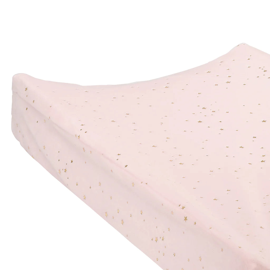 Ballerina Baby Pink/Gold Stars Soft Changing Pad Cover