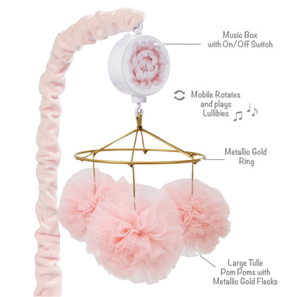 Secret Garden Pink Pom Pom Musical Mobile