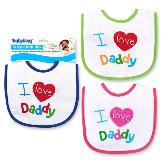 Baby King I Love Daddy Bib