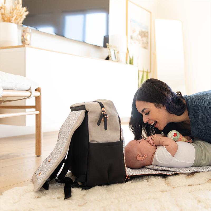 Petunia Pickle Bottom Boxy Backpack - Sand Black