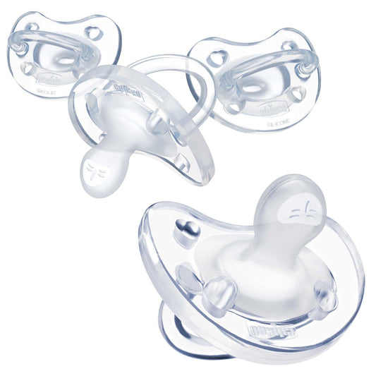 Chicco PhysioForma Silicone One-Piece Orthodontic Pacifier 0-6m, 4 Pack