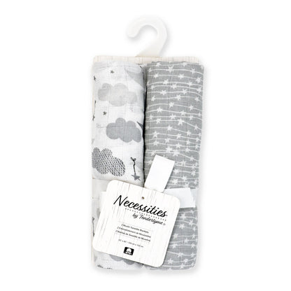 Tendertyme 2 Pack Muslin Swaddle Blanket