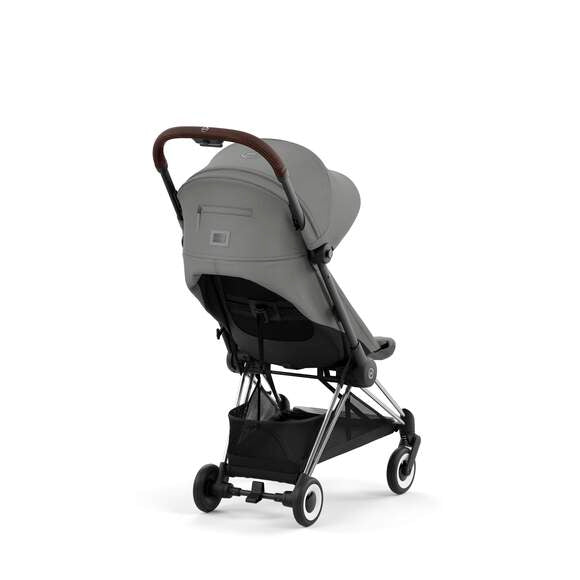 cybex umbrella stroller Cybex Coya Lightweight Stroller-Chrome Frame with Mirage Grey Seat – idealbaby