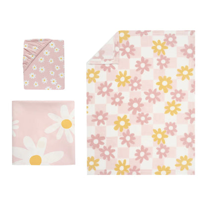 Lambs & Ivy Daisy Dreams 3-Pieces Bedding Set