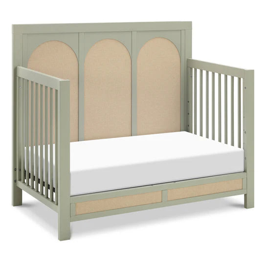 Namesake Eloise 4-in-1 Convertible Crib in French Sage and Performance Sand Eco-Weave