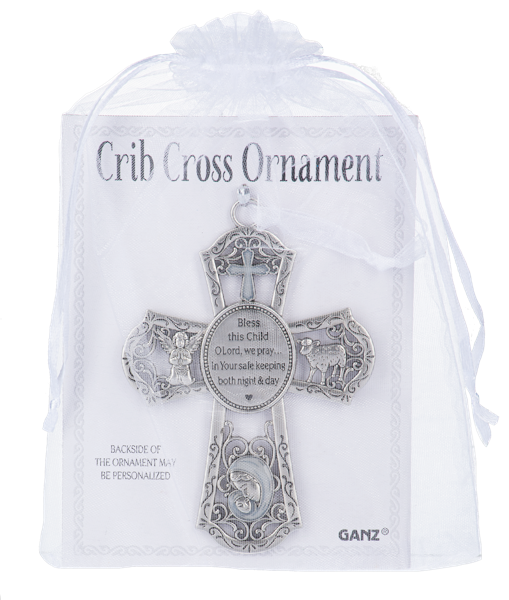 Ganz Crib Cross Ornament - White