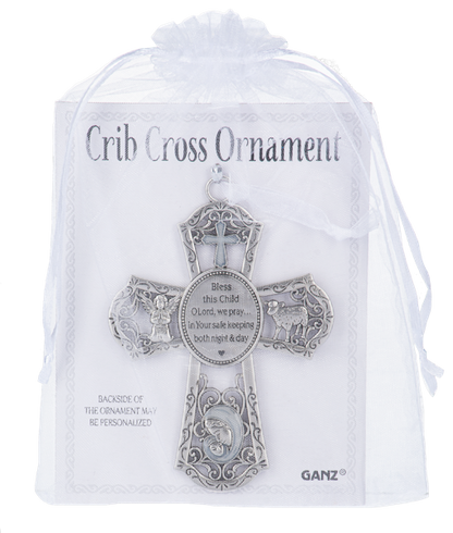 Ganz Crib Cross Ornament - White