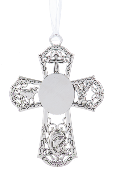 Ganz Crib Cross Ornament - White