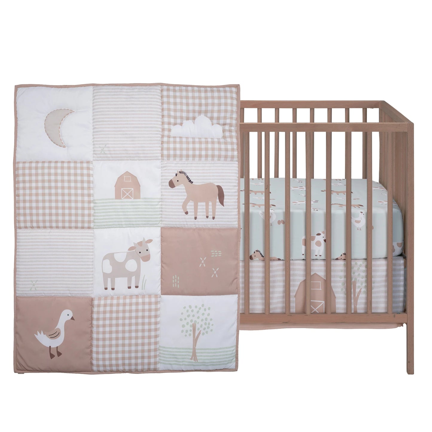 Bedtime  Farmyard Friends 3-Pieces Bedding Set