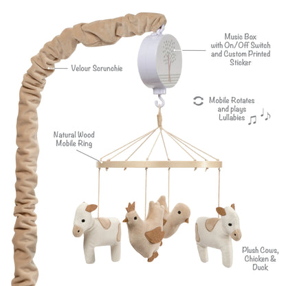 Bedtime Farmyard Friends Musical Mobile