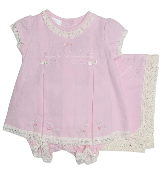 Karela Baby Rose Pink Linen Dress