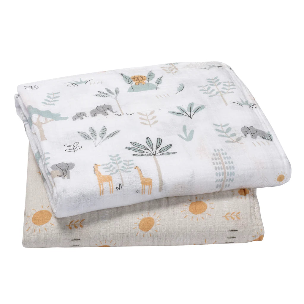 Flannel Receiving Blankets Baby Girl Cotton Blue Nursery Receiving