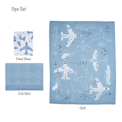 Bedtime Original Little Aviator 3-Piece Airplane Bedding Crib Set