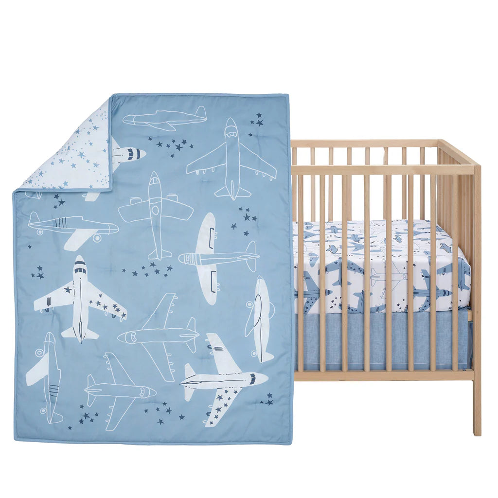 Bedtime Original Little Aviator 3-Piece Airplane Bedding Crib Set