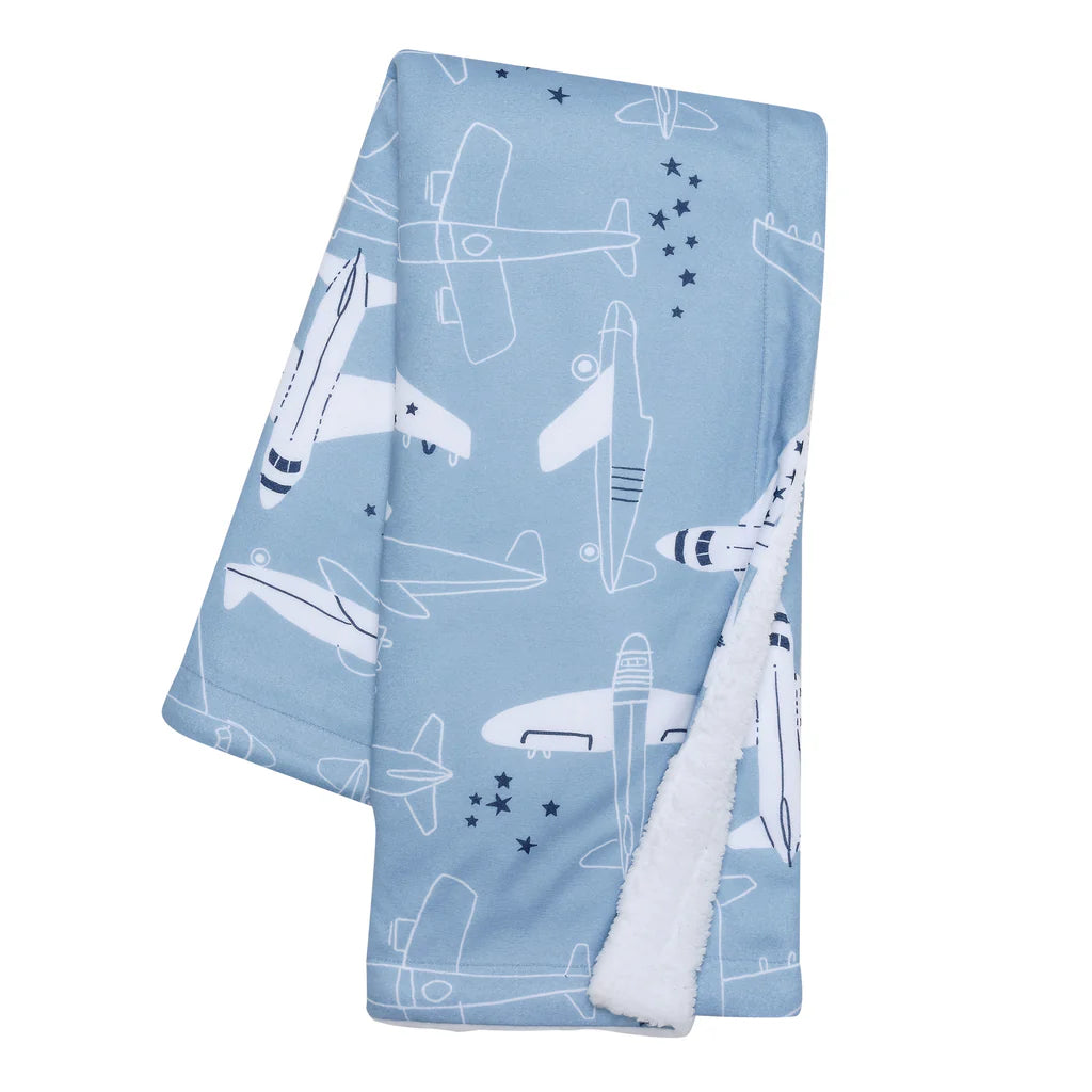 Bedtime Original Little Aviator Airplane Soft Fleece Blanket