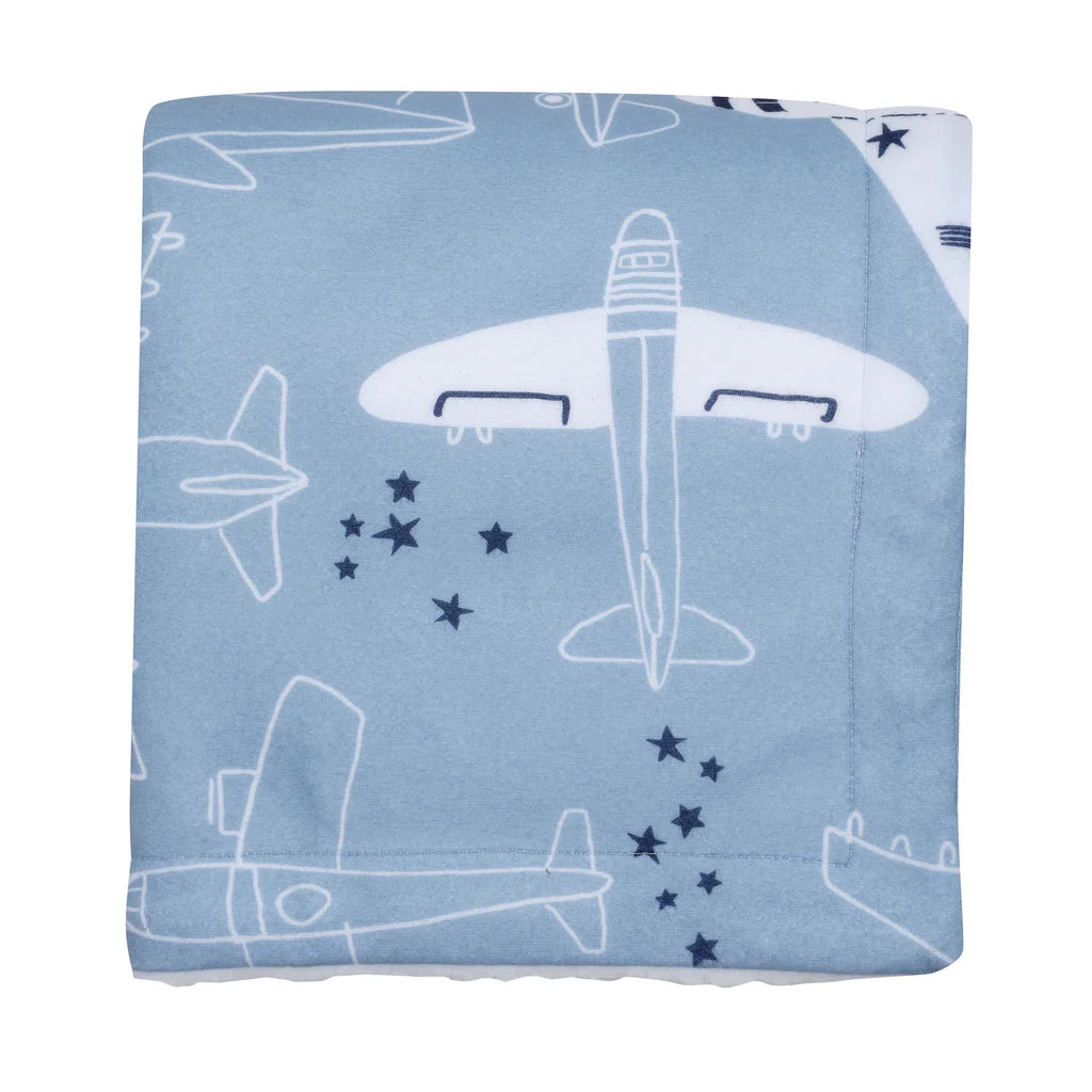 Bedtime Original Little Aviator Airplane Soft Fleece Blanket