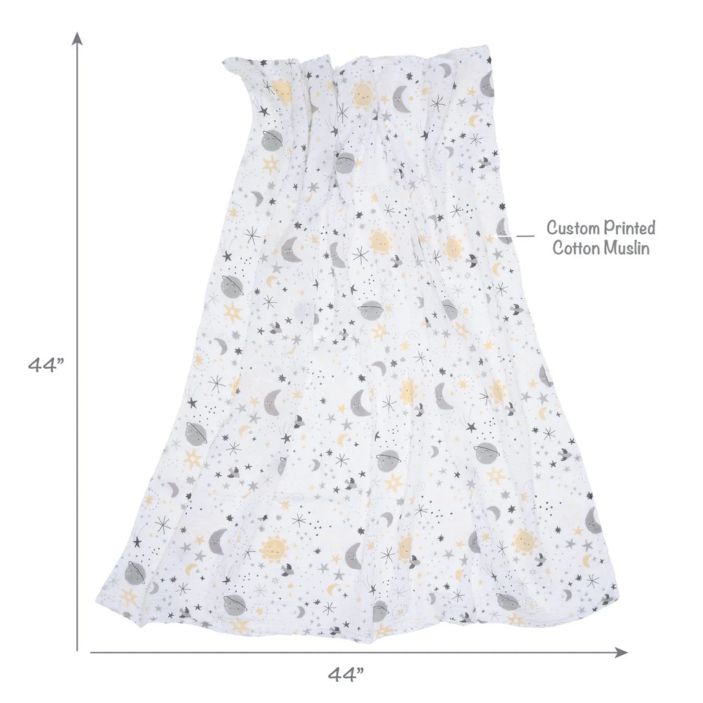 Bedtime Original Little Star Celestial Cotton Muslin Swaddle Blankets 2-Pack