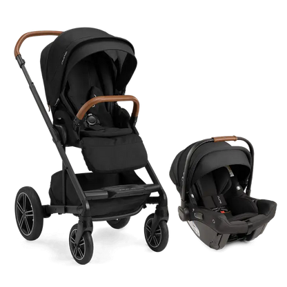 Black stroller and car seat set  