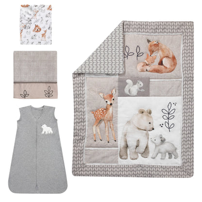 Lambs & Ivy Painted Forest 4-Pieces Bedding Set