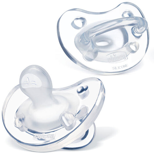 Chicco PhysioForm Silicone One-Piece Orthodontic Pacifier 0-6 Months, 2 Pack