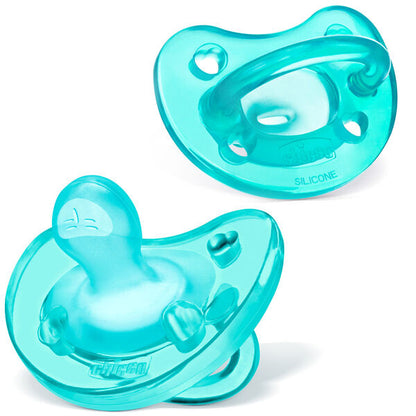 Chicco PhysioForm Silicone One-Piece Orthodontic Pacifier 6-12 Months, 2 Pack