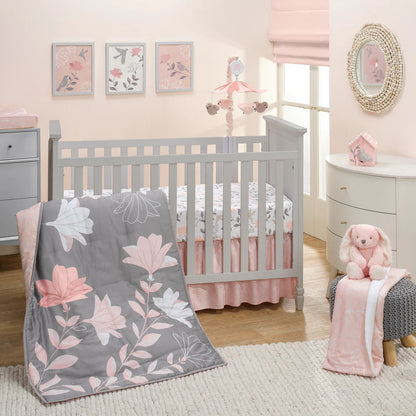 Lambs & Ivy Petals 3 Pieces Bedding Set