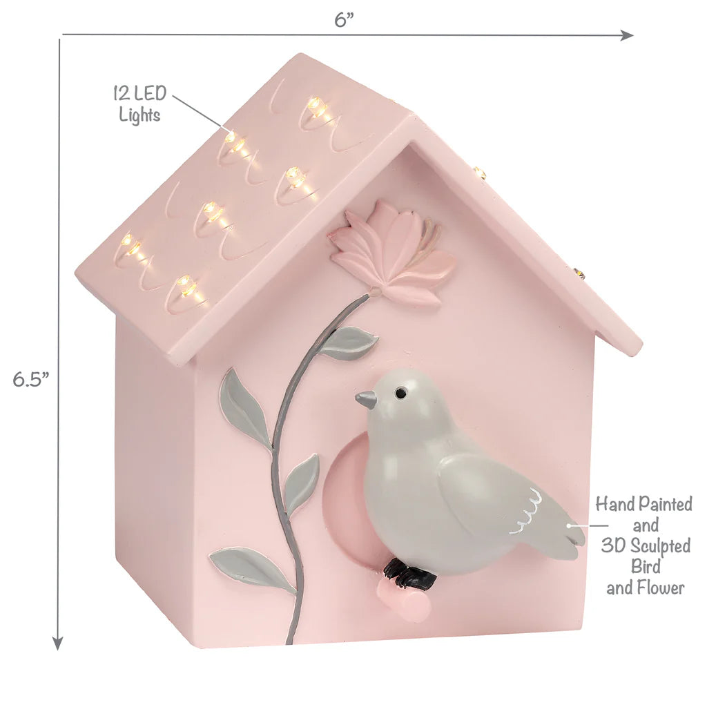 Petals Birdhouse Tabletop Night Light LED Lamp