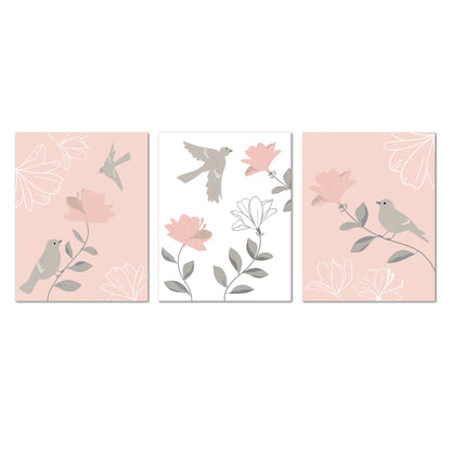 Lambs & Ivy Petals Unframed Wall Art 3-Pieces