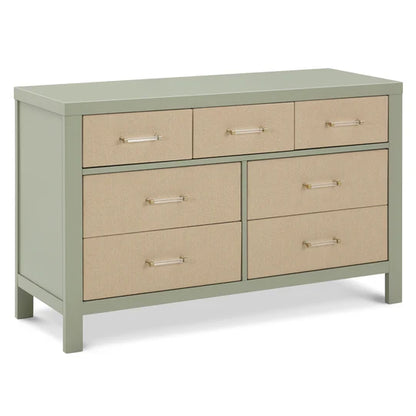 Namesake Eloise 7-Drawer Assembled Dresser in French Sage and Performance Sand Eco-Weave