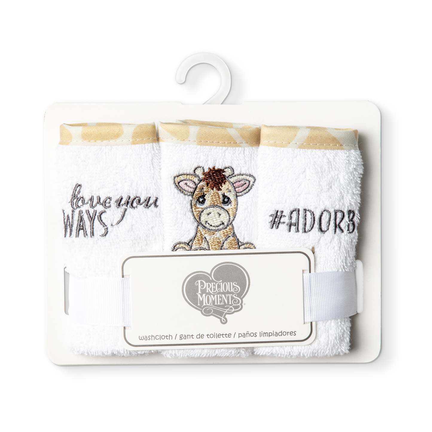 Precious Moments Washcloth 3-Pack - Giraffe