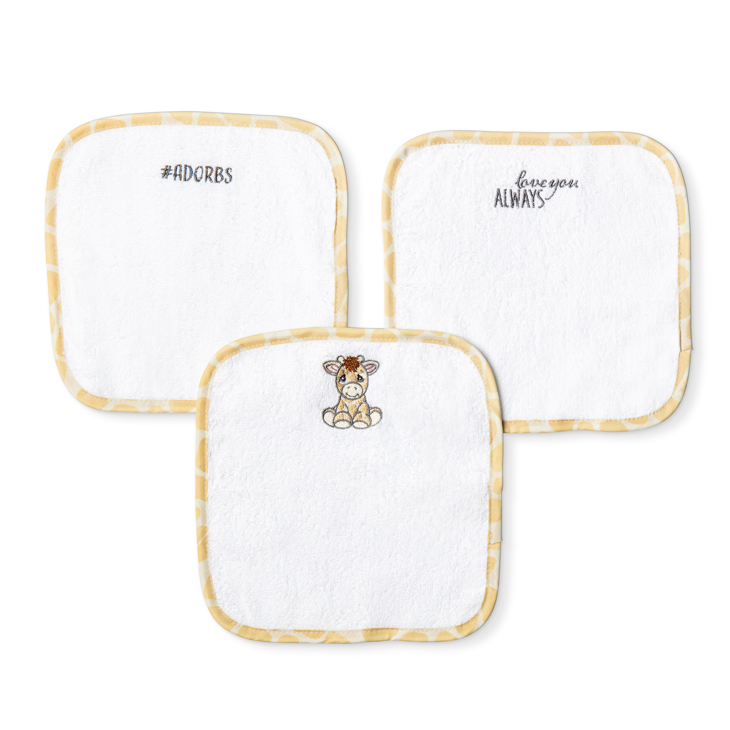 Precious Moments Washcloth 3-Pack - Giraffe