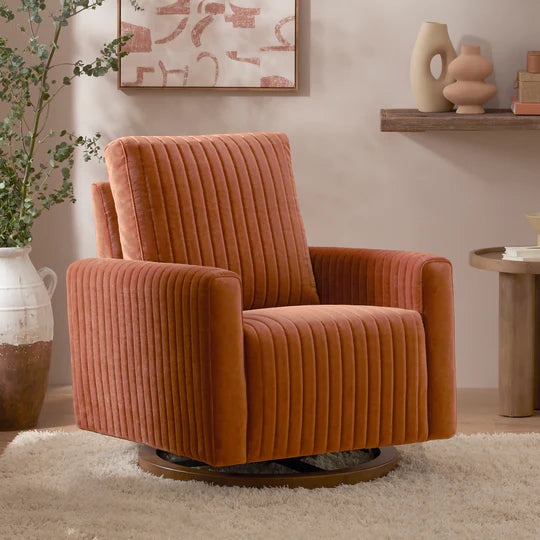 Babyletto Poe Channeled Swivel Glider