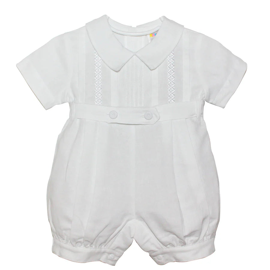 Karela Joseph Linen Bubble Romper, White