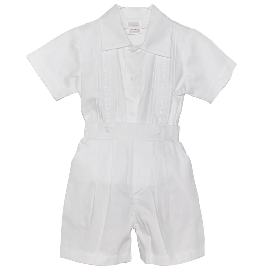 Karela 2 Pieces Boy Set Pique, White