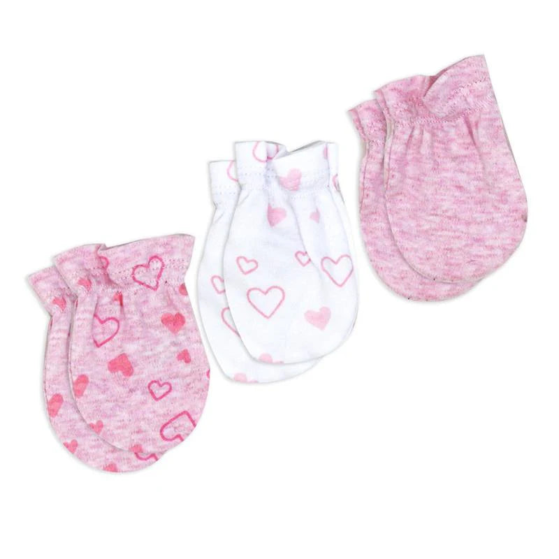 Rose Textiles 5-Piece Cap and Scratch Mitten Set